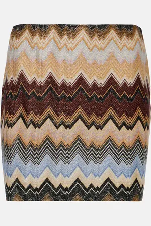 Missoni Zig Zag metallic knit miniskirt
