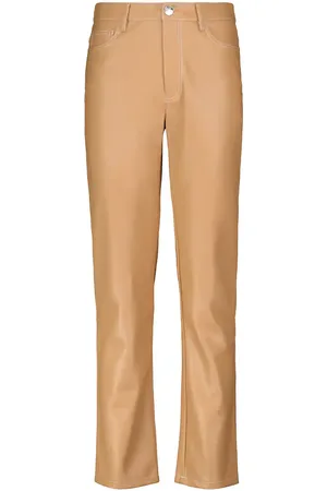 Staud Elliot faux leather straight pants