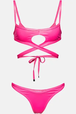 The Attico Square wrap bikini