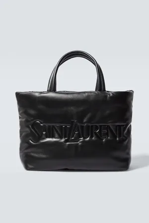 Saint Laurent Logo leather tote bag