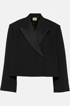 Khaite Raymond cropped satin blazer