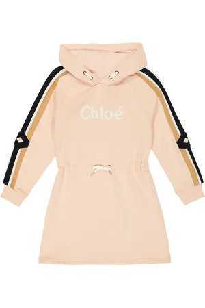 Chloé ChloÃ© Kids Hooded logo cotton dress