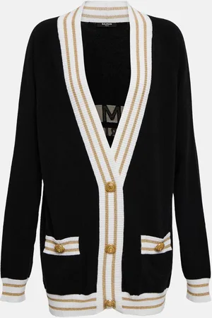 Balmain Oversized wool and cashmere-blend cardigan