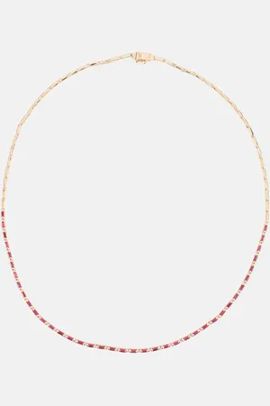Suzanne Kalan 18kt rose gold necklace with rubies