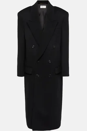 Saint Laurent Double-breasted virgin wool coat