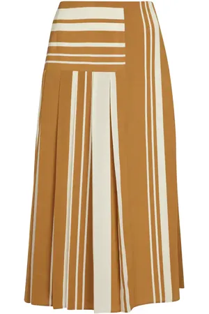 Joseph Swanson striped crÃªpe midi skirt