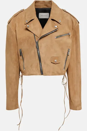 MAGDA BUTRYM Cropped suede biker jacket