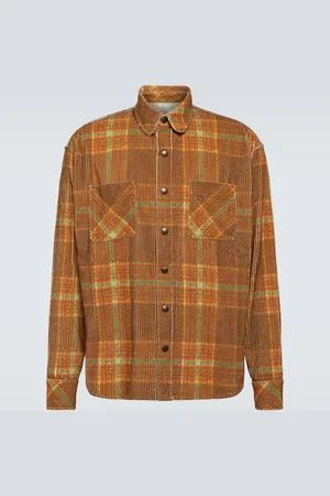 ERL Checked cotton corduroy shirt