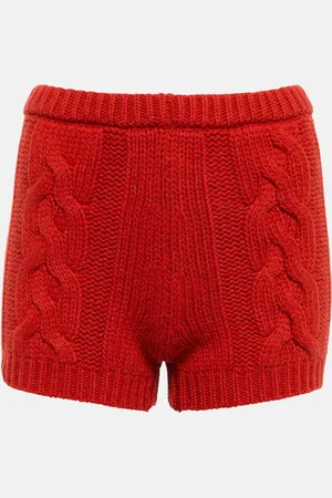 MAGDA BUTRYM Cable-knit cashmere shorts