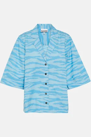 Ganni Printed cotton shirt