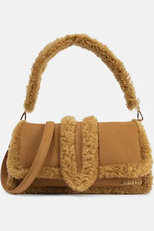 Jacquemus Le Bambimou Doux shearling-trimmed leather shoulder bag