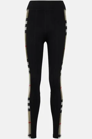 Burberry Check technical jersey leggings