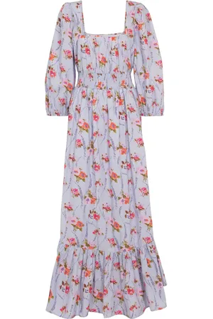 LOVESHACKFANCY Minnia floral cotton maxi dress