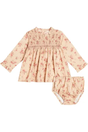 La Coqueta Baby Ivina floral cotton dress and bloomers set