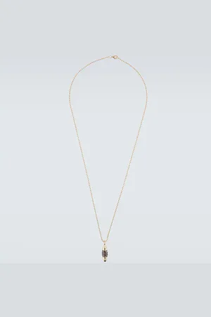 Rainbow K Majesty Bullet 9kt pendant necklace with diamonds