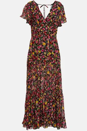 RIXO London Delicia floral georgette maxi dress