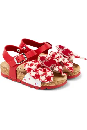 MONNALISA AppliquÃ©d leather sandals