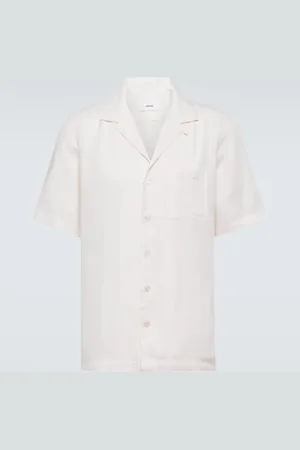 LARDINI Linen bowling shirt