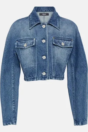 VERSACE Cropped denim jacket