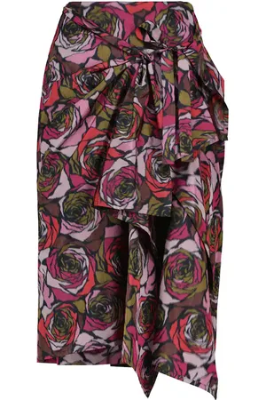 DRIES VAN NOTEN Floral midi skirt