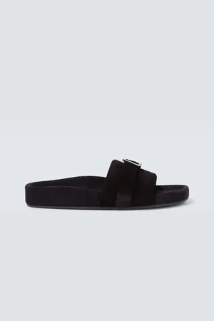 Christian Louboutin Varsimule Bizz logo suede slides