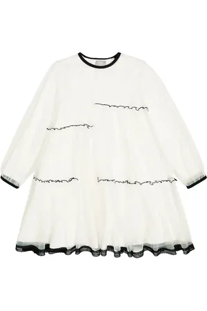 Il gufo Tulle and cotton-blend jersey dress