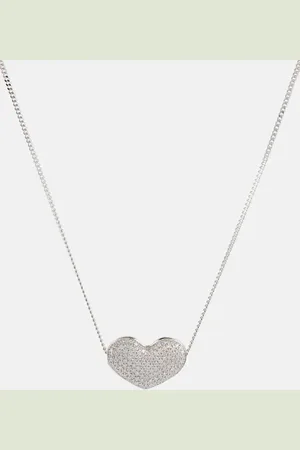 Eera EÃ©ra Heart 18kt white necklace with diamonds