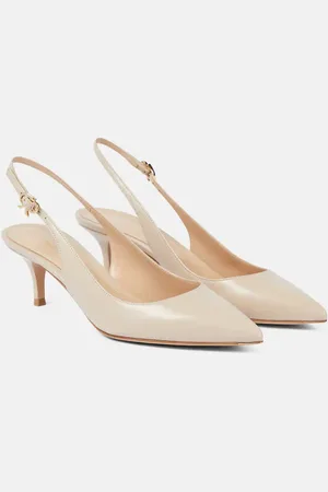 Gianvito Rossi Ribbon Sling leather slingback pumps