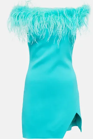 GIUSEPPE DI MORABITO Feather-trimmed minidress