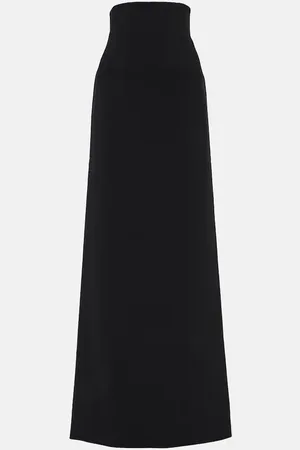 Salvatore Ferragamo High-rise wool-blend maxi skirt