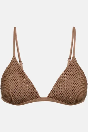 Simkhai Joelle crystal-embellished bikini top