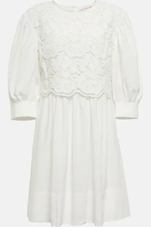See by Chloé See By ChloÃ© Lace-trimmed cotton minidress