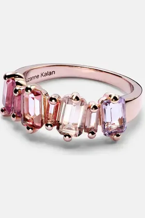 Suzanne Kalan 14kt rose gold ring with topazes