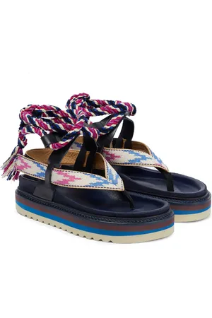 Isabel Marant Edeme leather platform thong sandals