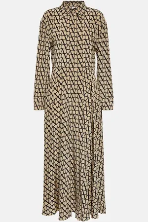 VALENTINO Toile Iconographe silk maxi dress