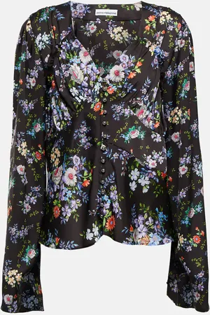 Paco rabanne Floral satin blouse