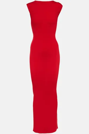 Givenchy Open-back ribbed-knit gown