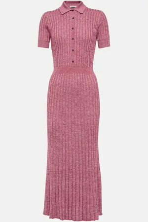 GABRIELA HEARST Pleated cashmere and silk midi dress