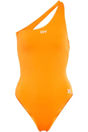 OFF-WHITE Logo one-shoulder swimsuit