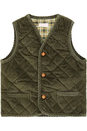 La Coqueta Caza quilted cotton-blend corduroy vest