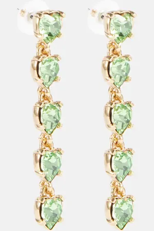 Oscar de la Renta Crystal-embellished drop earrings