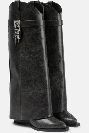 Givenchy Shark Lock Cowboy leather boots