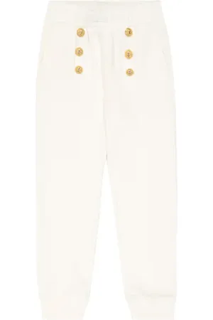 Balmain Embellished cotton sweatpants