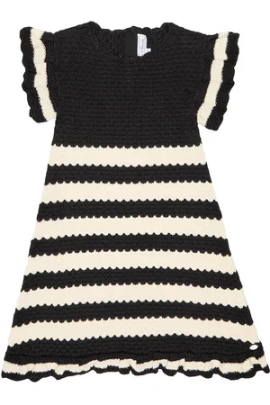 Tartine Et Chocolat Striped cotton crochet dress