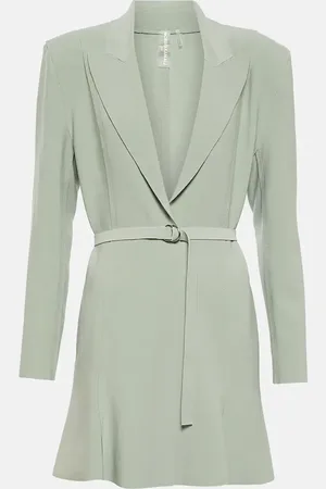 Norma Kamali Belted A-line blazer minidress