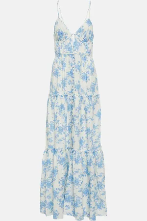 LOVESHACKFANCY Garnita linen-blend maxi dress