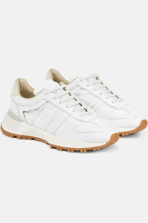 Maison Margiela Leather-trimmed sneakers