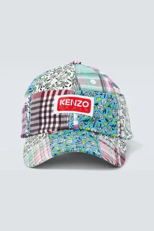 Kenzo Checked cotton and silk baseball cap