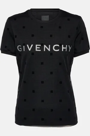 Givenchy Logo cotton jersey and tulle T-shirt
