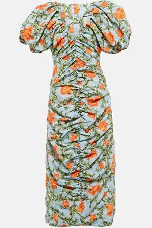 Agua by Agua Bendita Camelia floral cotton midi dress